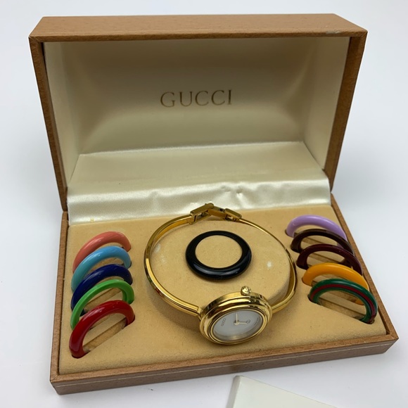 Gucci Timepieces Gold Plate Bangle Watch - Picture 2 of 8